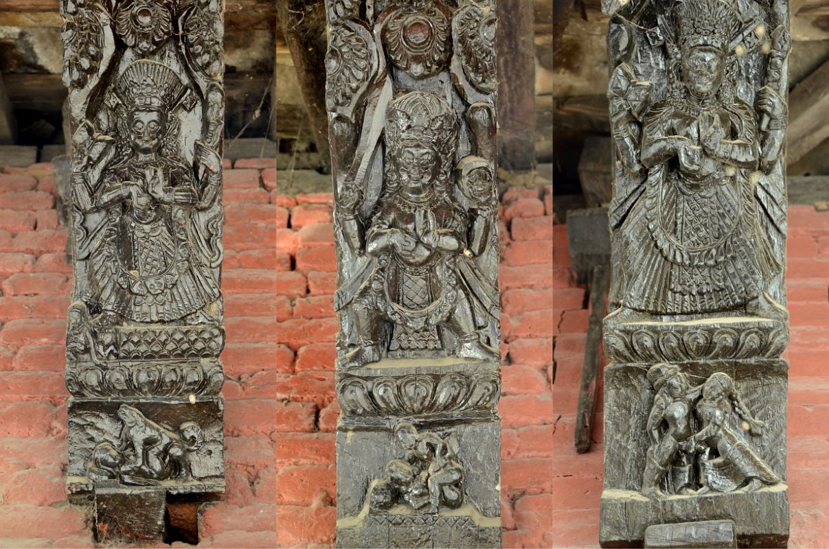 Pokhara 15 Bhimsen Temple Roof Strut Carvings 